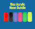 16oz Neon Can Acrylic Bundle - Tipsy Magnolia