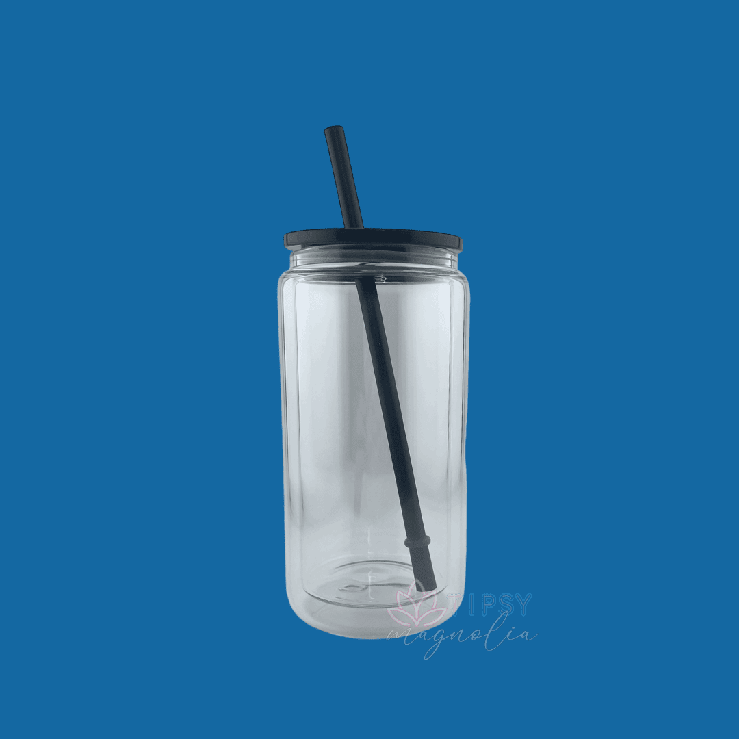 16oz Sublimatable Glass Glitter Globes - Tipsy Magnolia