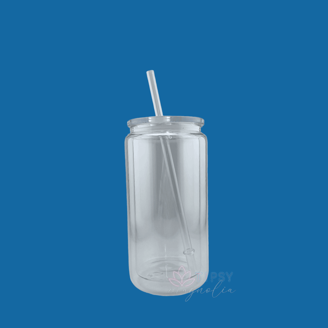 16oz Sublimatable Glass Glitter Globes - Tipsy Magnolia