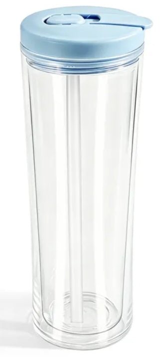 20oz Acrylic Snow Globe Cup - Colored Flip Straw lid - Tipsy Magnolia