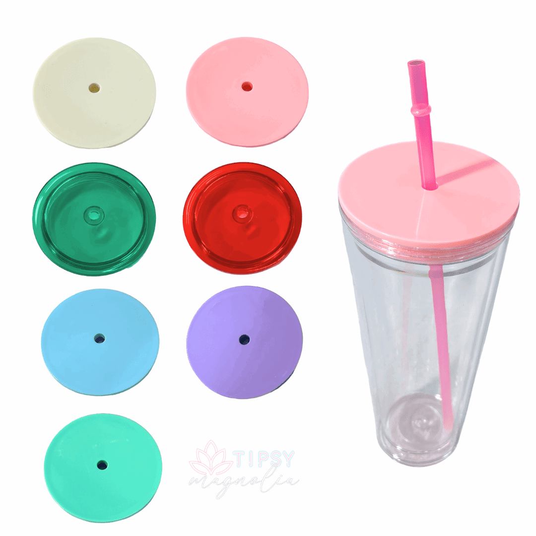 24oz Acrylic Lids - Tipsy Magnolia