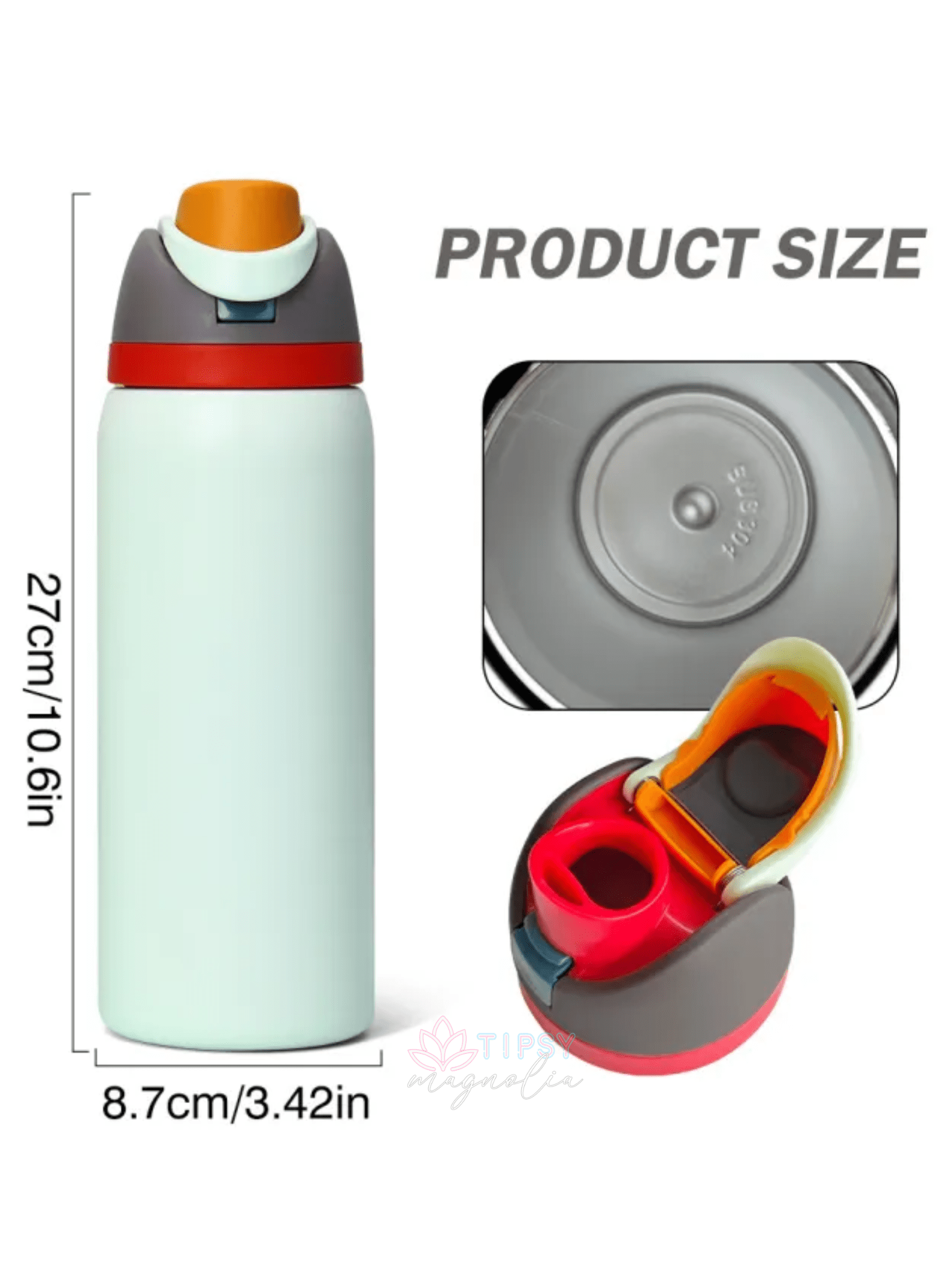 32oz Pop Top - Powder Coated - Tipsy Magnolia
